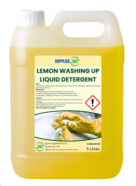 Lemon washing up liquid detergent 5 litres 