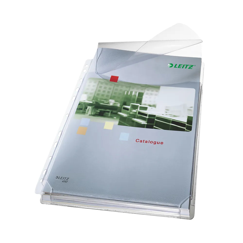 Leitz expanding pocket with flap a4 clear (pack of 5) 47573003