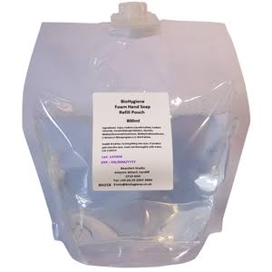 Biohygiene foam hand soap fragranced pouch refill 800ml (case 5) (coconut) 
