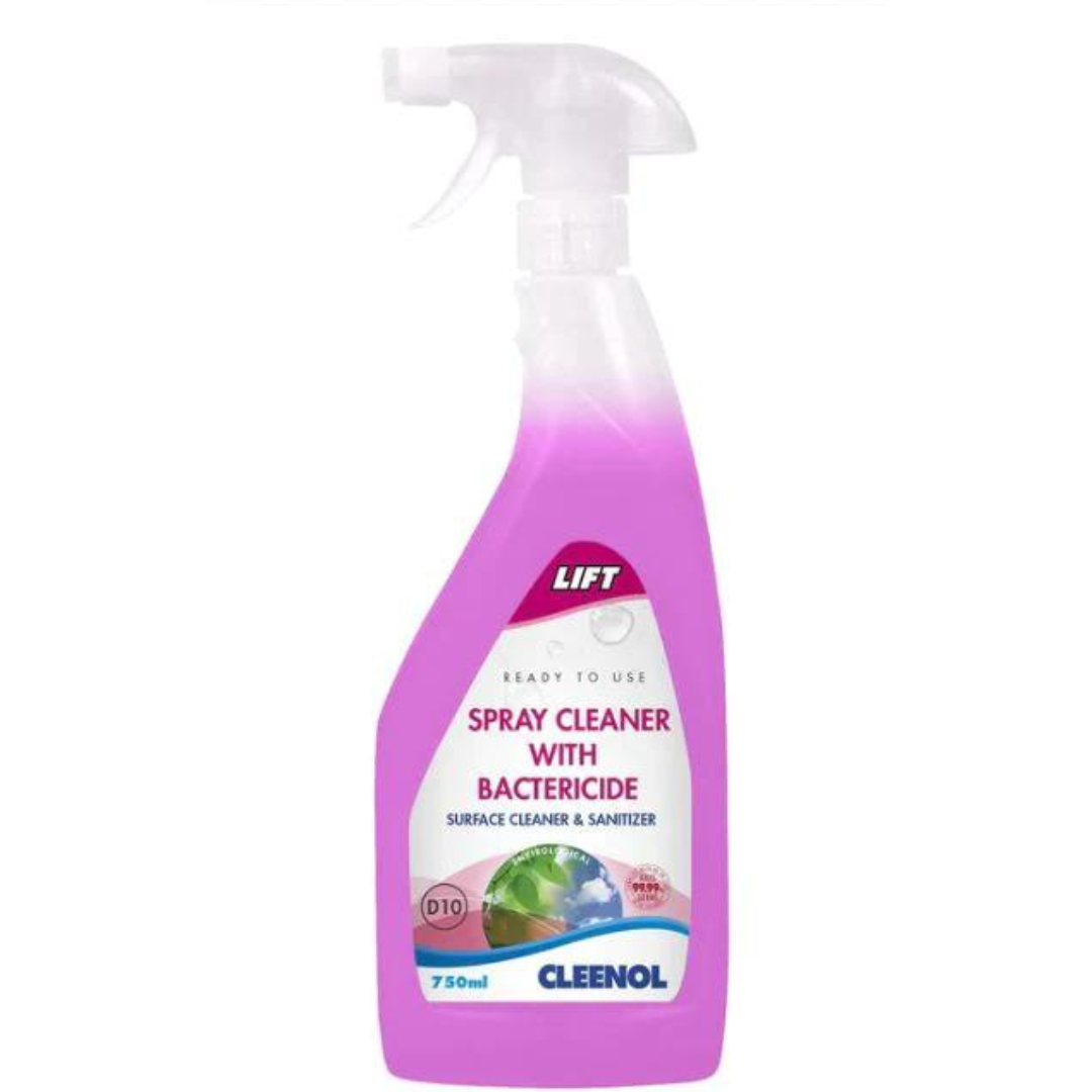 Lift spray cleaner with bactericide